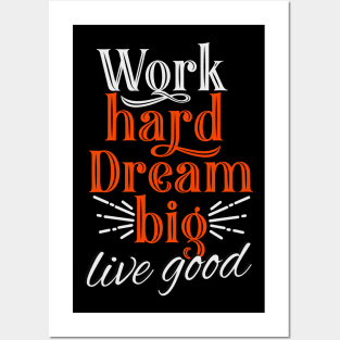 Work Hard Slogan Inspiration Motivation Posters and Art